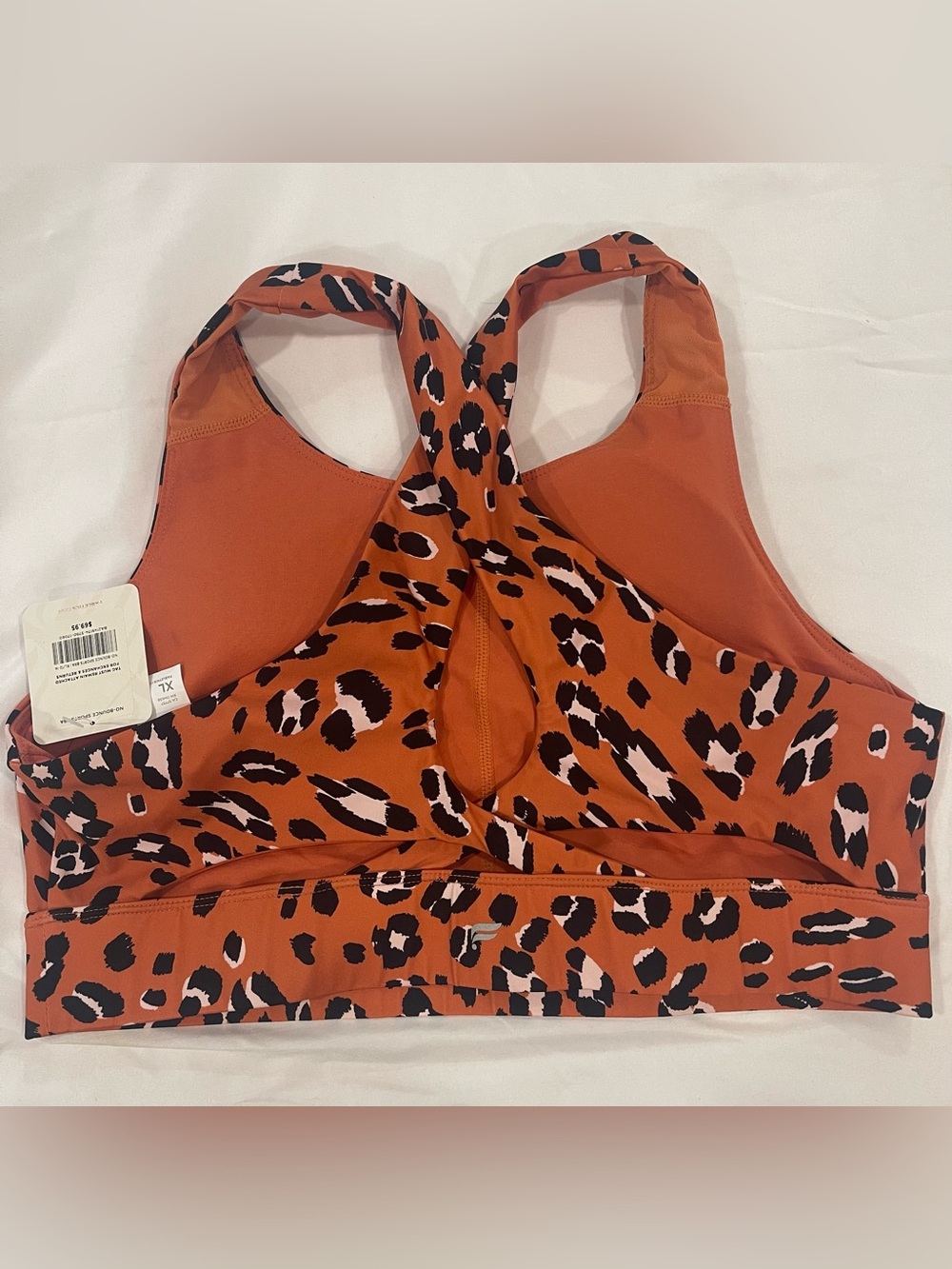 Fabletics Rust Leopard Sports Bra - Picture 2 of 4